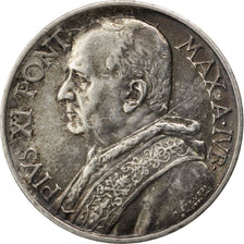 VATICAN CITY, 5 Lire, 1933, KM #17, EF(40-45), Silver, 23, 4.98