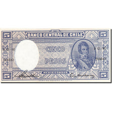 Chile, 5 Pesos = 1/2 Condor, 1958, KM:119, Undated (1958-1959), UNC(63)