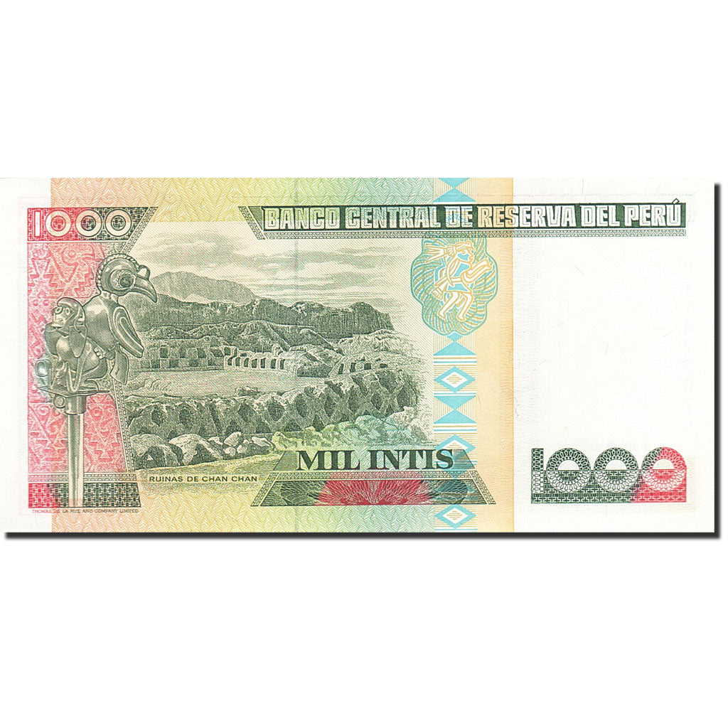 Banknote, Peru, 1000 Intis, 1985-1991, 1988-06-28, KM:136a, UNC(63)