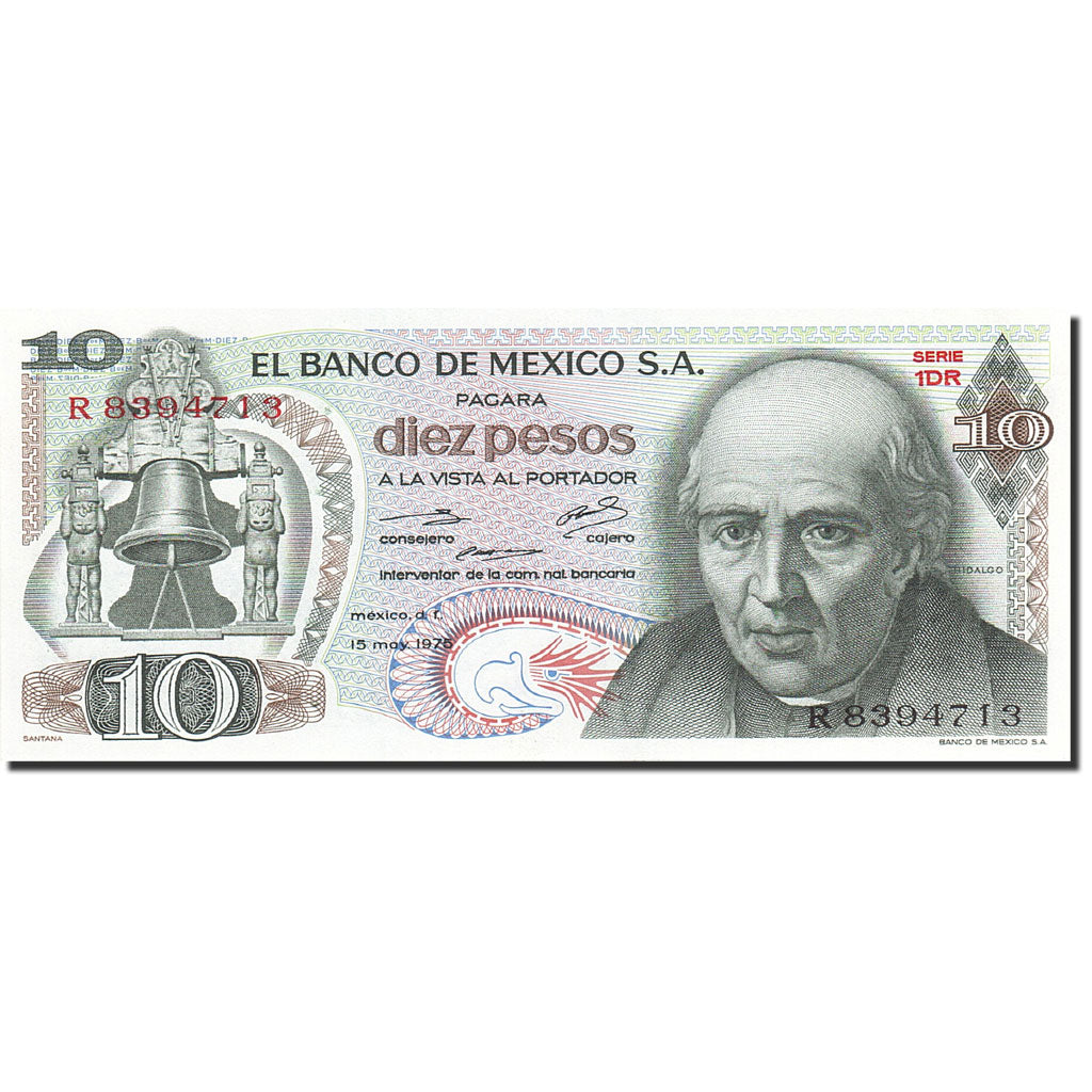 Banknote, Mexico, 10 Pesos, 1969-1974, 1975-05-15, KM:63h, UNC(65-70)