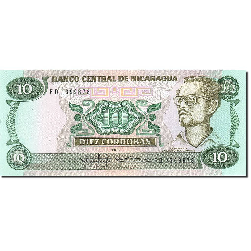 Banconote, Nicaragua, 10 Cordobas, 1985-1988, KM:151, 1985, FDS