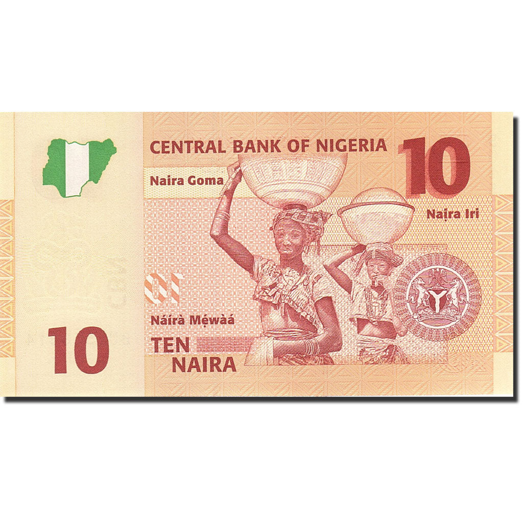 Nigeria, 10 Naira, 2005-2006, 2006, KM:33a, UNC(65-70)