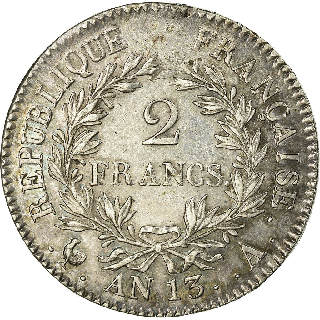Monnaie, France, Napoléon I, 2 Francs, AN 13, Paris, TTB+, Argent, Gadoury:495