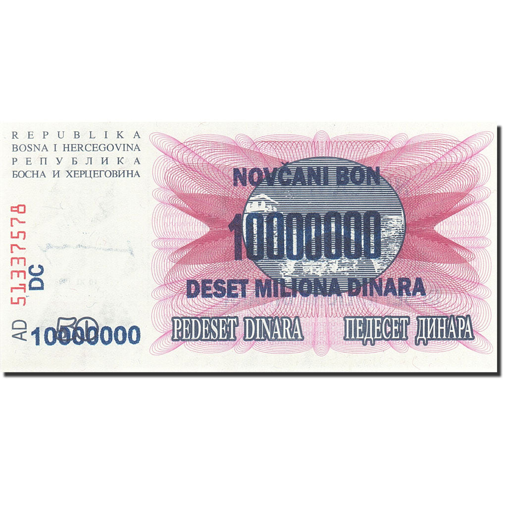 Banconote, Bosnia - Erzegovina, 10,000,000 Dinara, 1993, KM:36, 1993-11-10, FDS