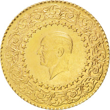 TURKEY, 50 Kurush, 1971, KM #871, EF(40-45), Gold, 3.50