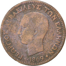 Grecia, George I, 2 Lepta, 1869, Strassburg, MB, Rame, KM:41