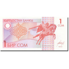 Banknote, KYRGYZSTAN, 1 Som, 1993-1994, Undated (1993), KM:4, UNC(65-70)
