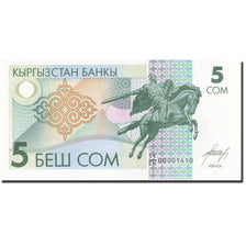 Banknote, KYRGYZSTAN, 5 Som, 1993-1994, Undated (1993), KM:5, UNC(65-70)