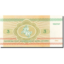 Banknote, Belarus, 3 Rublei, 1992-1996, 1992, KM:3, UNC(65-70)