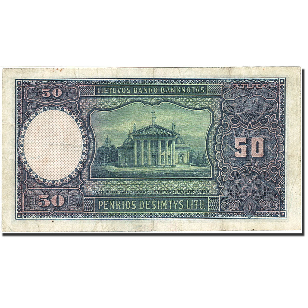 Lithuania, 50 Litu, 1927-1928, 1928-03-31, KM:24a, EF(40-45)