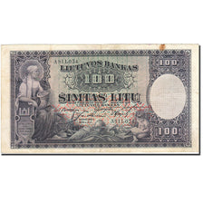 Banknote, Lithuania, 100 Litu, 1927-1928, 1928-03-31, KM:25a, AU(55-58)