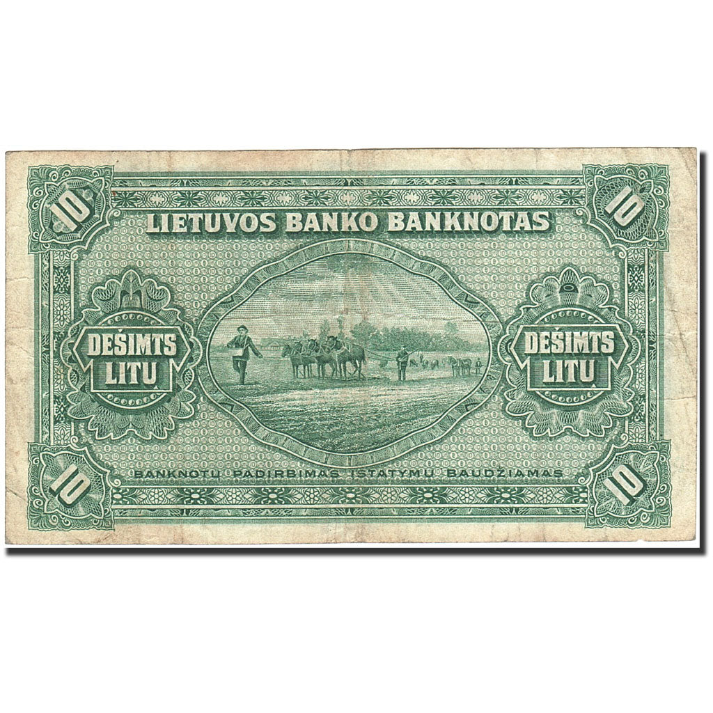 Banknote, Lithuania, 10 Litu, 1927-1928, 1927-11-24, KM:23a, EF(40-45)