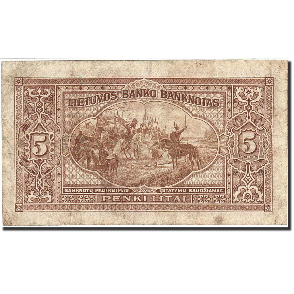 Lituania, 5 Litai, 1929-1930, 1929-06-24, KM:26a, BC
