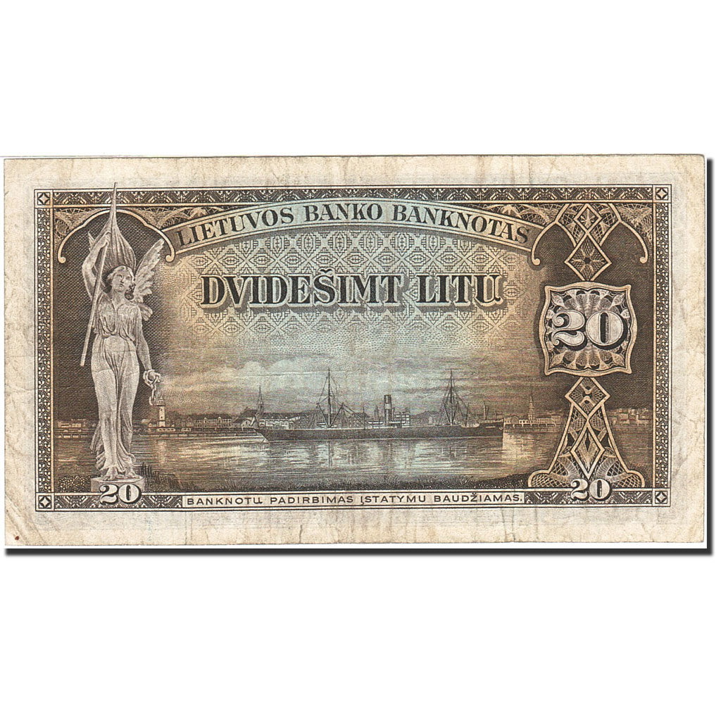 Banknote, Lithuania, 20 Litu, 1929-1930, 1930-07-05, KM:27A, EF(40-45)