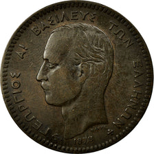 Coin, Greece, George I, 10 Lepta, 1878, Bordeaux, EF(40-45), Copper, KM:55