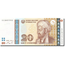Tajikistan, 20 Somoni, 1999, KM:17a, 1999, AU(55-58)