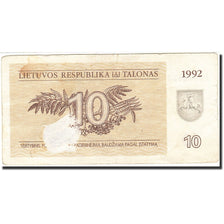 Billete, 10 (Talonas), 1992, Lituania, KM:40, 1992, BC