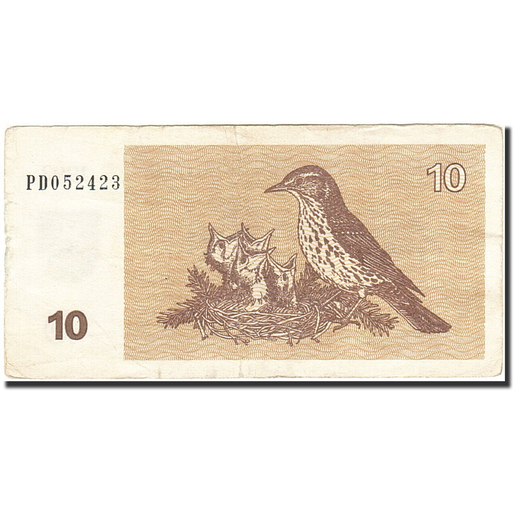Banconote, Lituania, 10 (Talonas), 1992, KM:40, 1992, MB