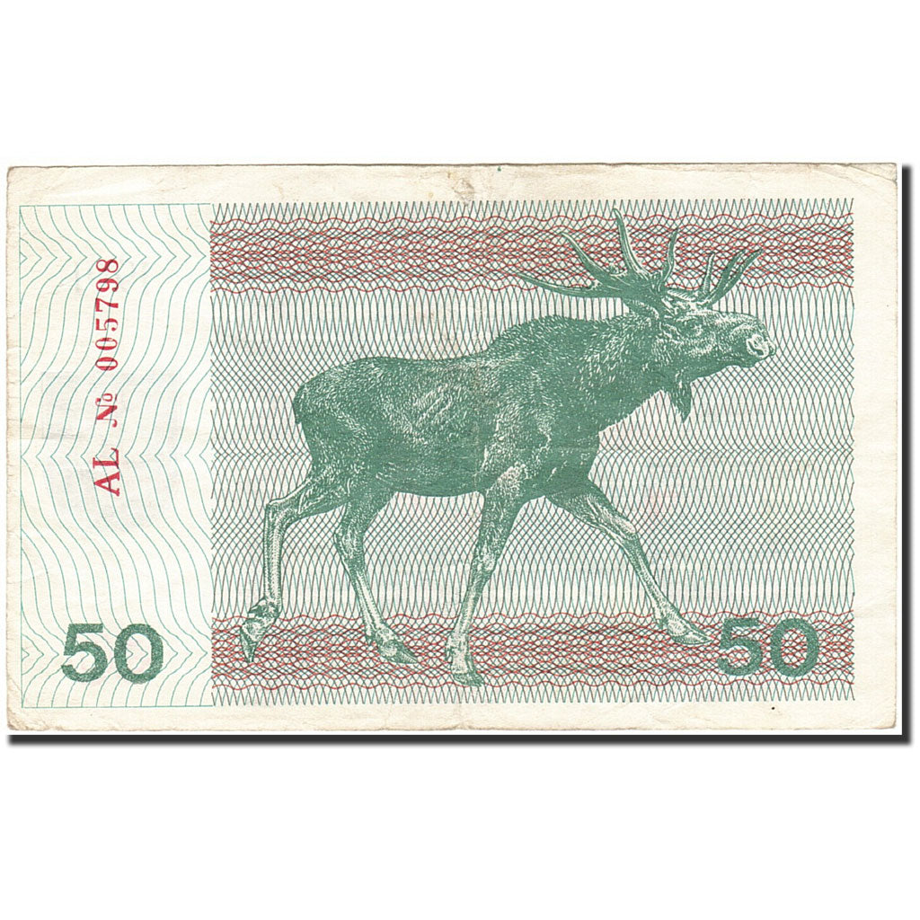 Lithuania, 50 (Talonas), 1991, 1991, KM:37b, VF(20-25)