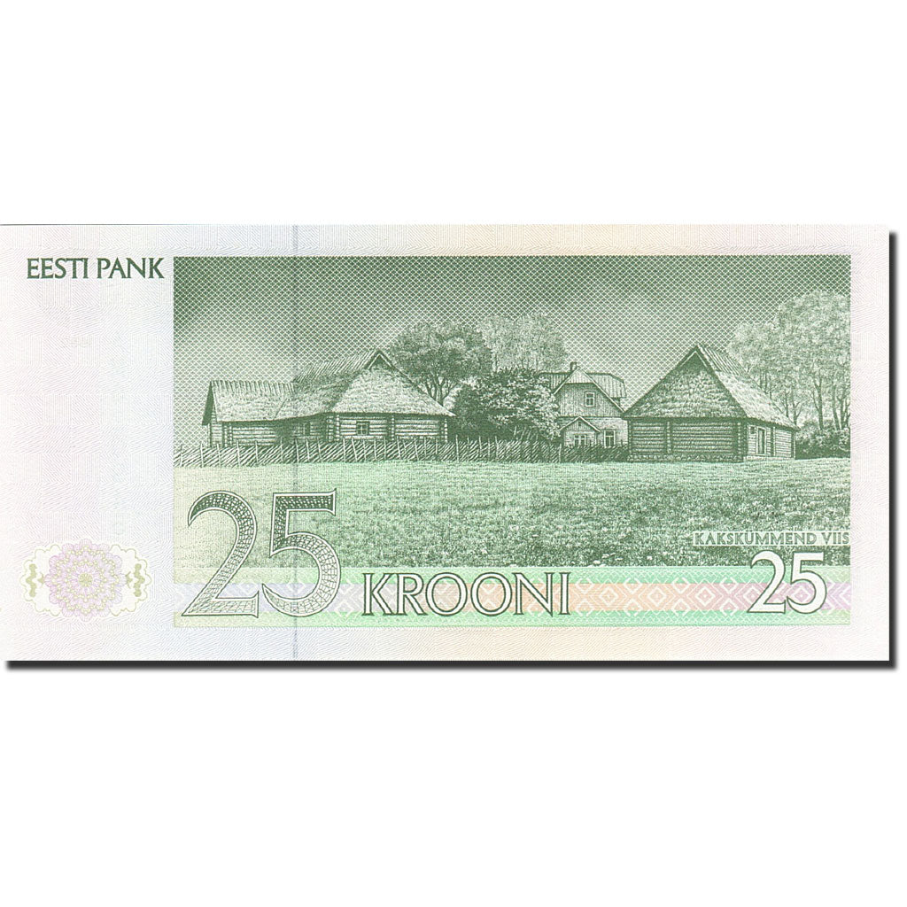 Estonia, 25 Krooni, 1991-1992, 1992, KM:73b, UNC(65-70)