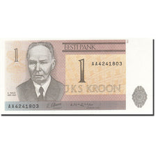 Biljet, Estland, 1 Kroon, 1991-1992, 1992, KM:69a, NIEUW