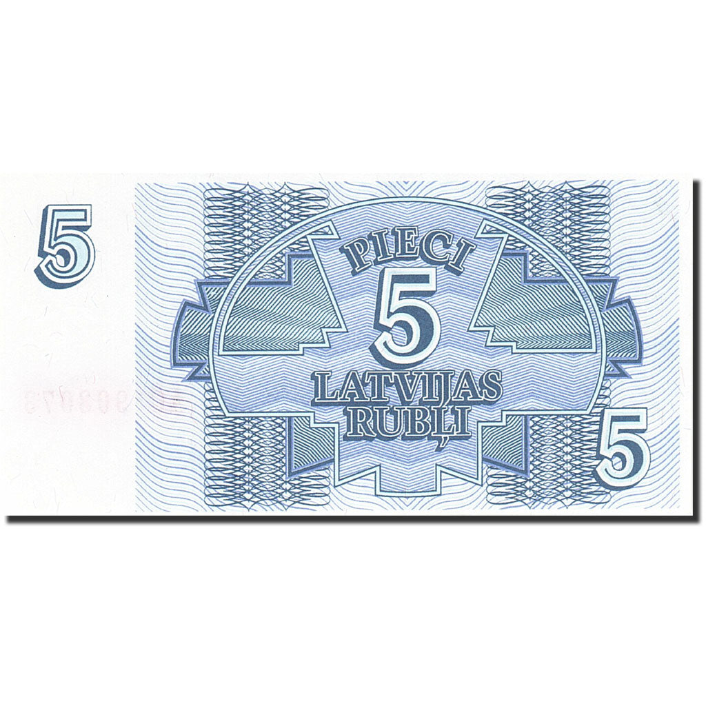 Latvia, 5 Rubli, 1992, 1992, KM:37, UNC(65-70)