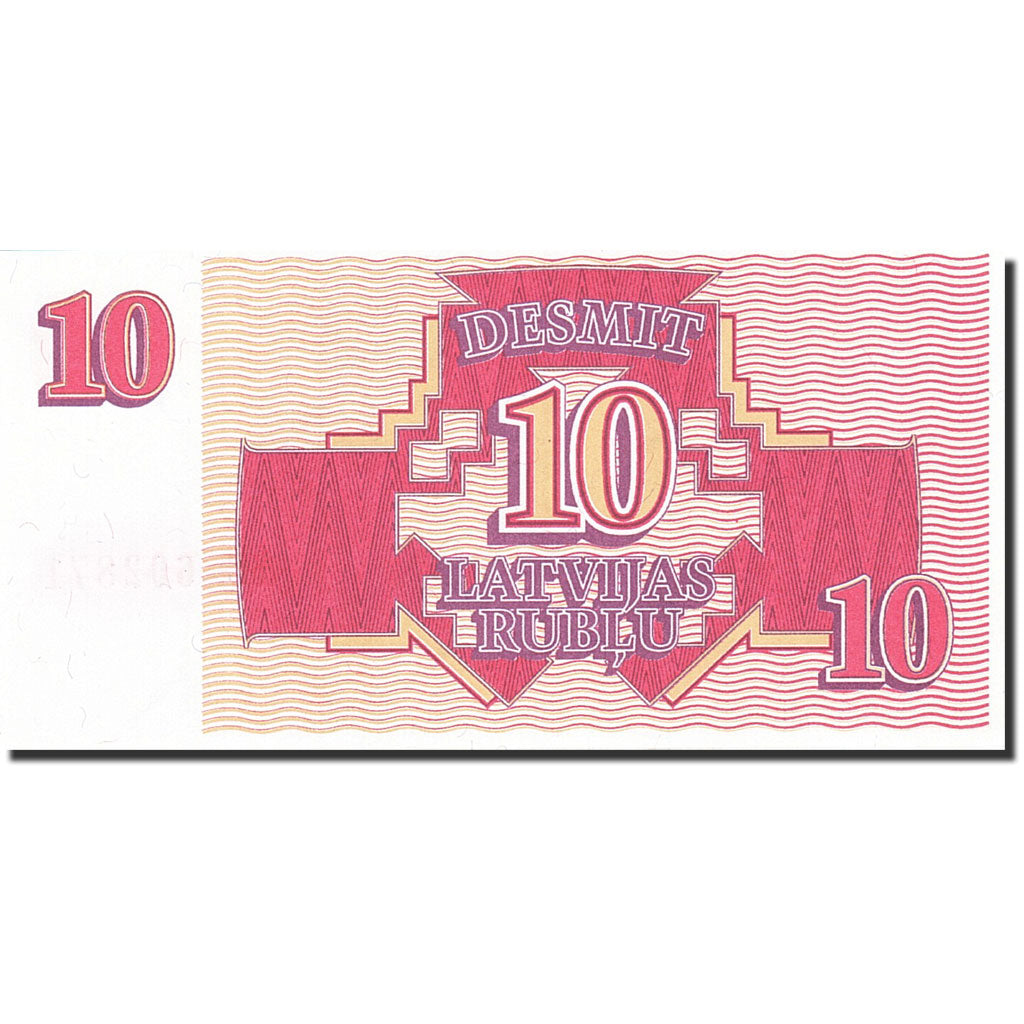 Banknote, Latvia, 10 Rublu, 1992, 1992, KM:38, UNC(65-70)