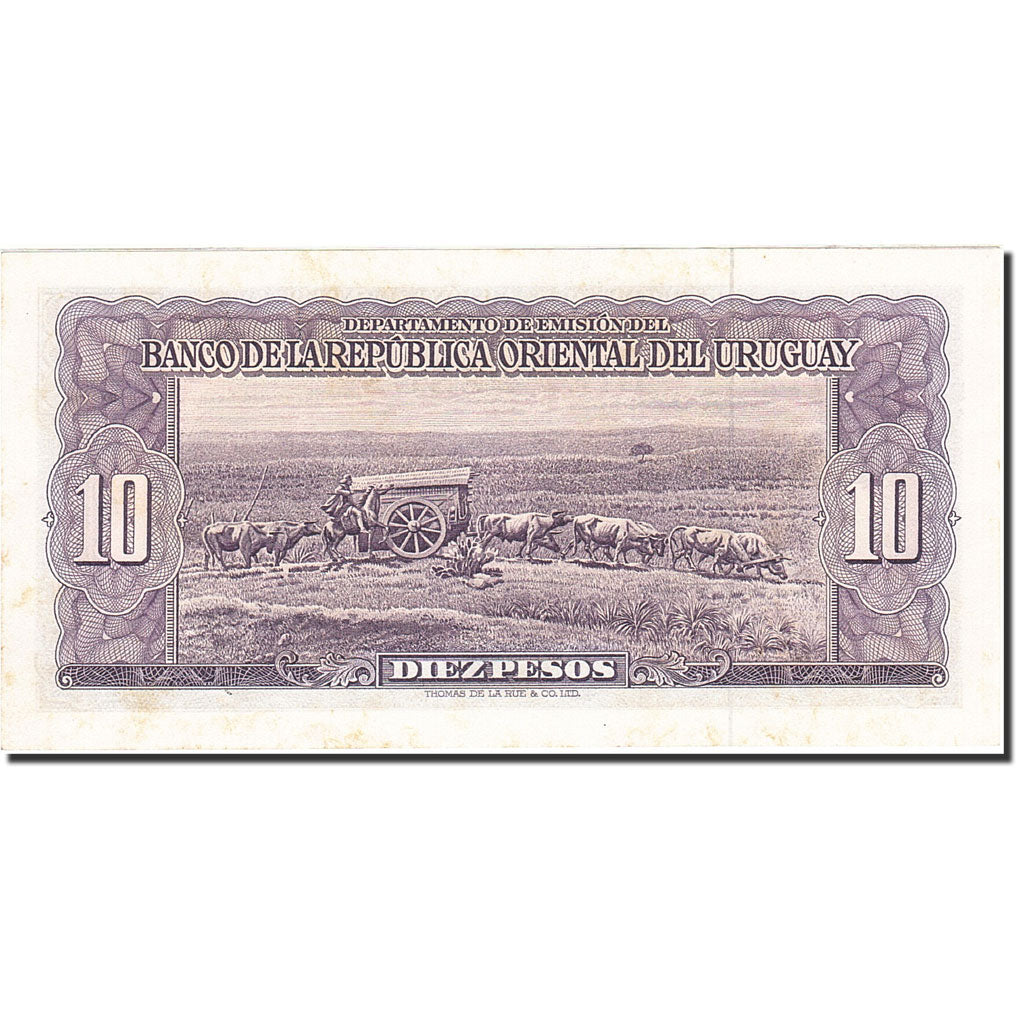 Uruguay, 10 Pesos, 1967, KM:42a, 1967, EF(40-45)