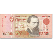 Billet, Uruguay, 2000 Nuevos Pesos, 1989-1992, 1989, KM:68a, TB