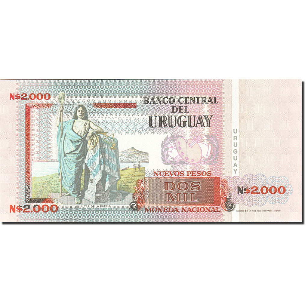 Banknote, Uruguay, 2000 Nuevos Pesos, 1989-1992, 1989, KM:68a, UNC(65-70)