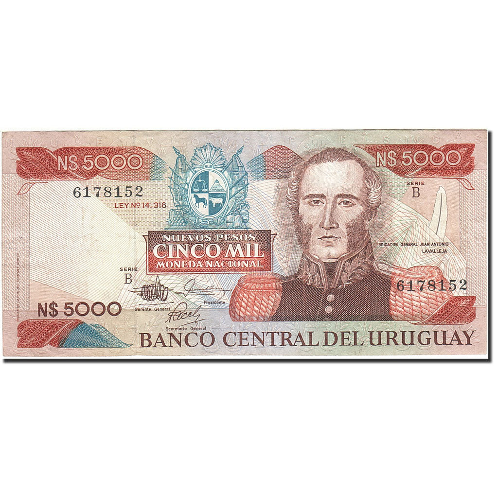 Uruguay, 5000 Nuevos Pesos, 1978-1988, KM:65a, Undated (1983), EF(40-45)