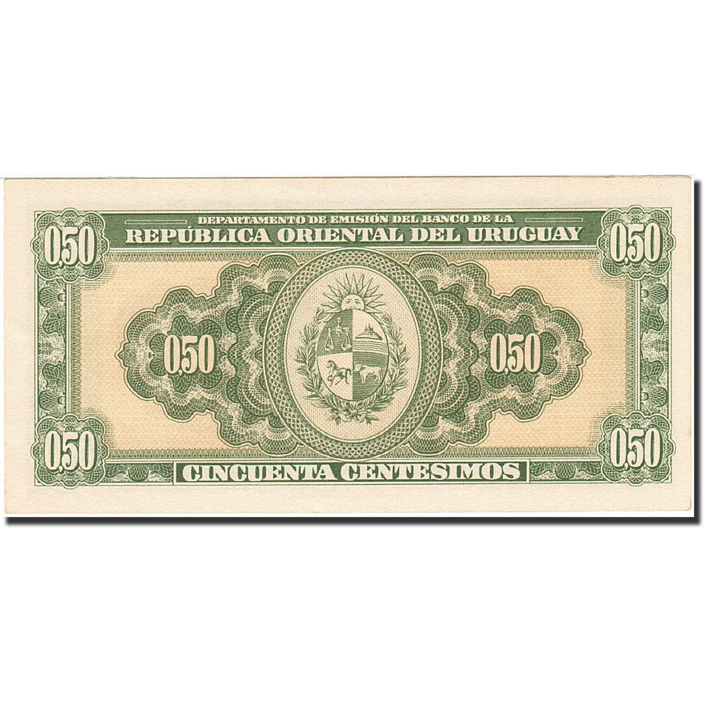 Uruguay, 50 Centesimos, 1939-1966, KM:34, Undated (1939), UNC(60-62)