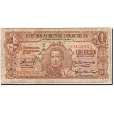 Banknote, Uruguay, 1 Peso, 1939-1966, Undated (1939), KM:35c, VF(20-25)