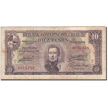 Billet, Uruguay, 10 Pesos, 1967, 1967, KM:42a, TB