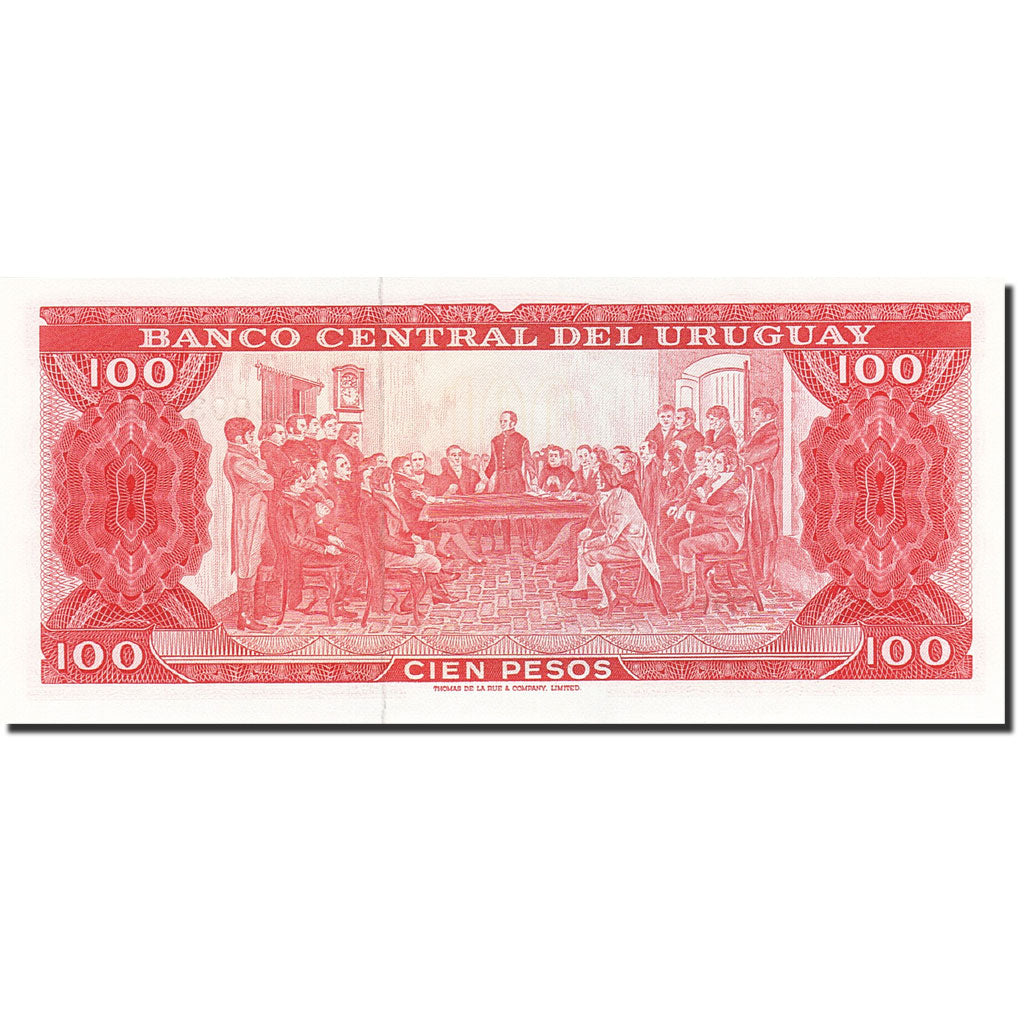 Banknote, Uruguay, 100 Pesos, 1967, Undated (1967), KM:47a, UNC(65-70)