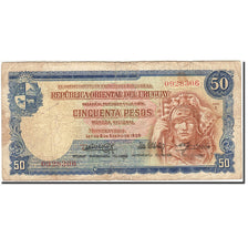 Billet, Uruguay, 50 Pesos, 1967, 1967, KM:42Aa, TB