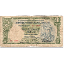 Uruguay, 500 Pesos, 1967, KM:44a, 1939-01-02, VF(20-25)