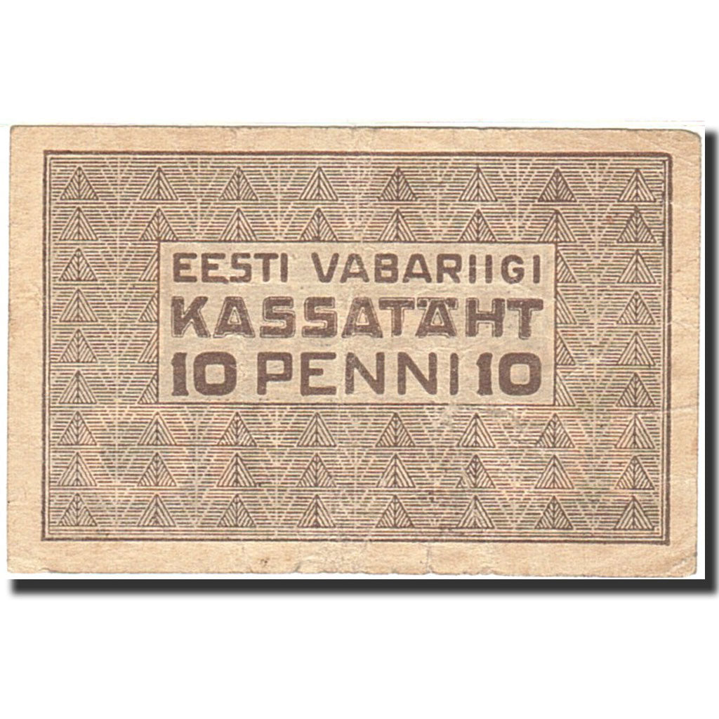 Estonia, 10 Penni, 1919-1920, KM:40b, Undated (1919), VF(20-25)