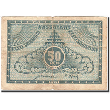Estonia, 50 Penni, 1919-1920, 1919, KM:42a, VF(20-25)