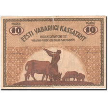 Banknot, Estonia, 10 Marka, 1919-1920, 1919, KM:46b, VF(20-25)