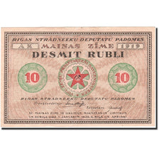 Latvia, 10 Rubli, 1919, KM:R4, 1919, AU(55-58)