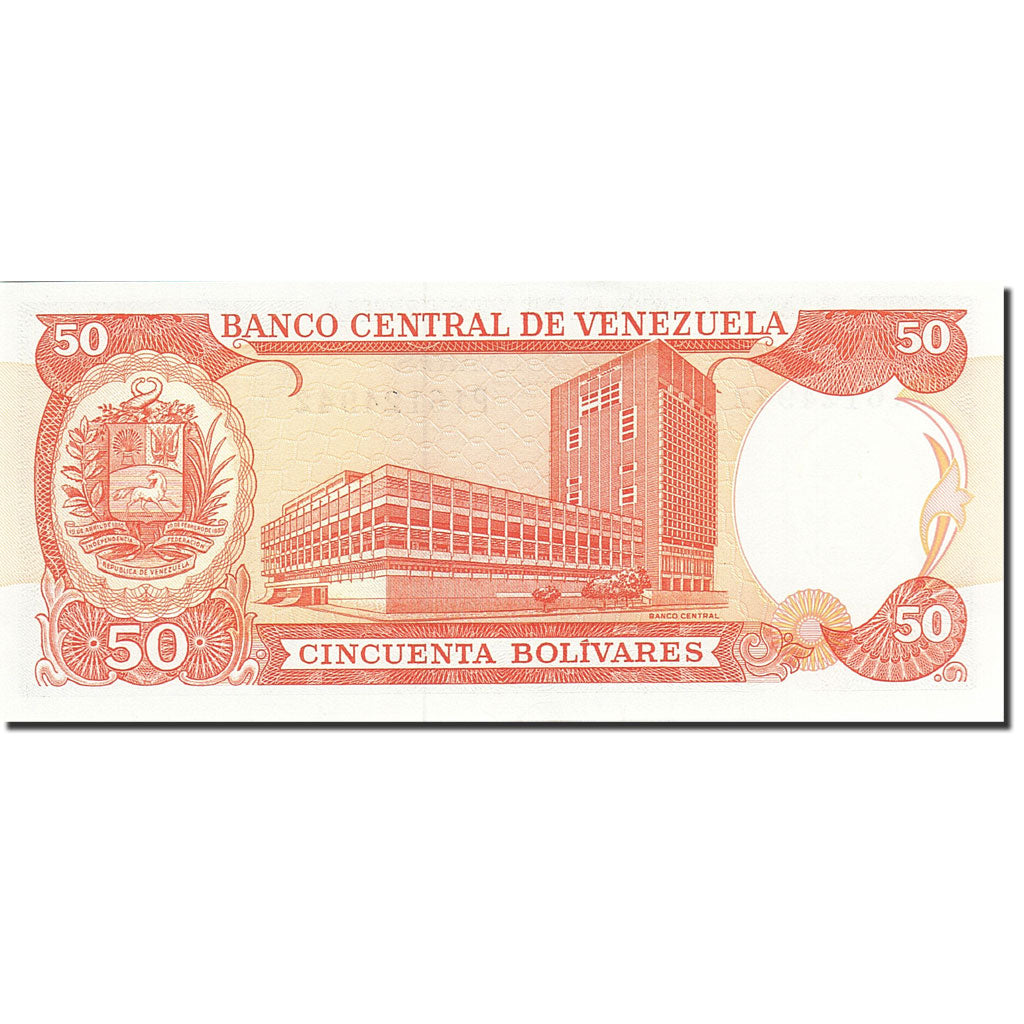 Banknote, Venezuela, 50 Bolivares, 1981-1988, 1992-12-08, KM:65d, UNC(65-70)