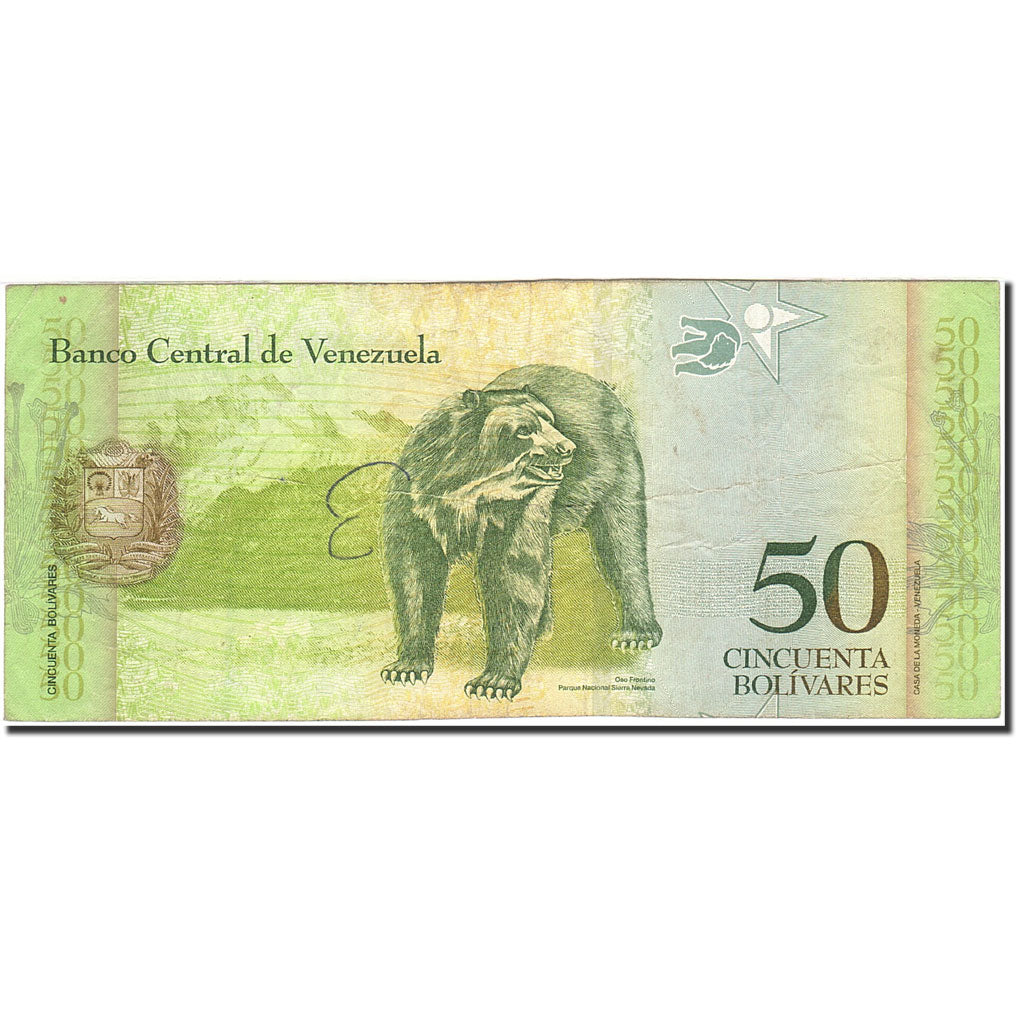 Banknote, Venezuela, 50 Bolivares, 2007, 2007-03-20, KM:92a, VF(30-35)