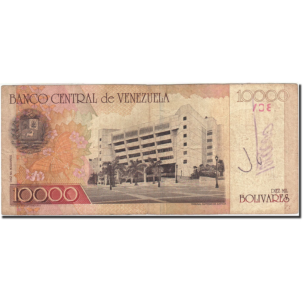 Banknote, Venezuela, 10,000 Bolívares, 2000-2001, 2000-05-25, KM:85a, VF(20-25)