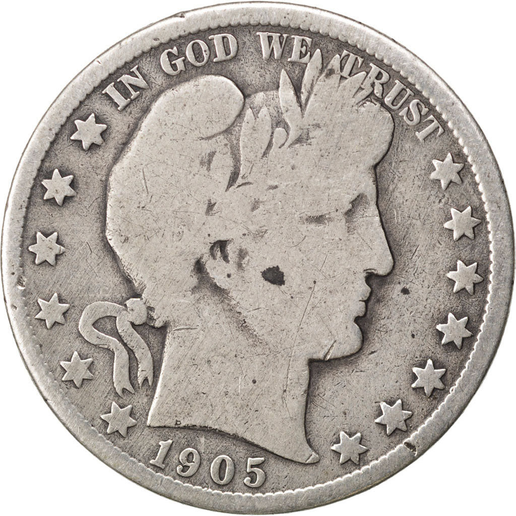 UNITED STATES, Barber Half Dollar, Half Dollar, 1905, U.S. Mint, KM #116,...
