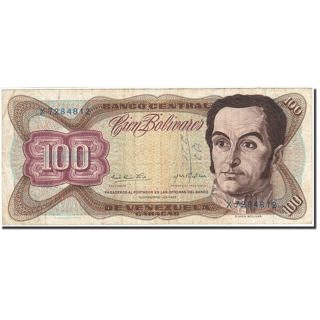 Venezuela, 100 Bolivares, 1971-1974, KM:55d, 1976-11-23, S