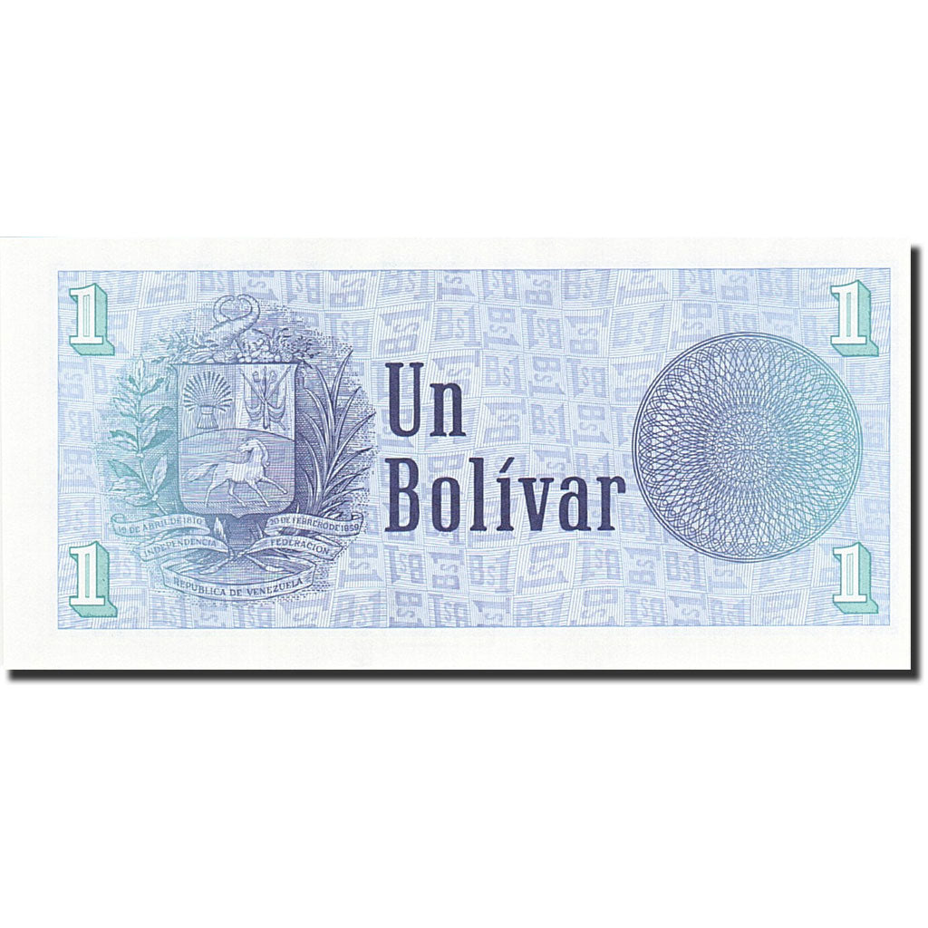 Banknote, Venezuela, 1 Bolivar, 1989, 1989-10-05, KM:68, UNC(65-70)