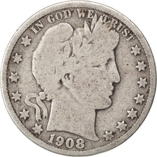 UNITED STATES, Barber Half Dollar, Half Dollar, 1908, U.S. Mint, KM #116,...