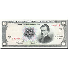 Billet, El Salvador, 10 Colones, 1982-1983, 1983-08-25, KM:135a, NEUF