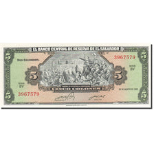 Banknot, El Salvador, 5 Colones, 1982-1983, 1983-08-25, KM:134a, UNC(65-70)